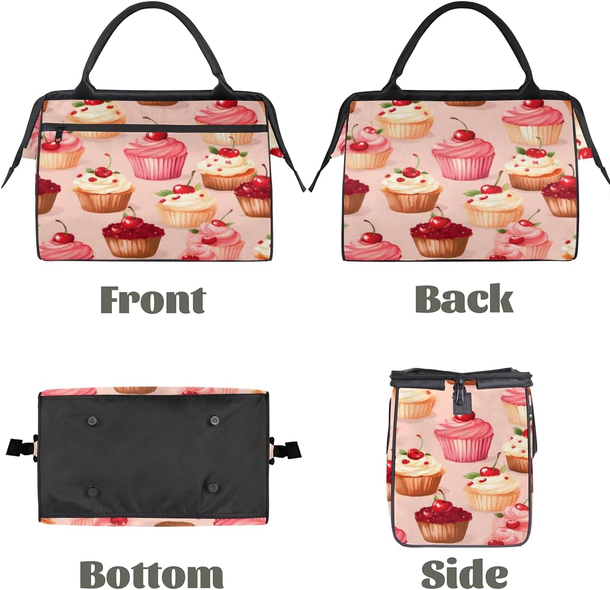 Cake Overnight Weekender Bag for Women Men Travel Duffel Bags Waterproof Luggage Carry on Sports Yoga Gym Bag