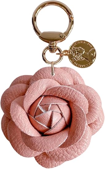 Mqyra Cute Keychain - Fashion Leather Phone Key Ring | Flower Keychain for Women - Indoor Outdoor Travel School Shopping for Men Women Teens Adults Men Women Wife Girlfriend