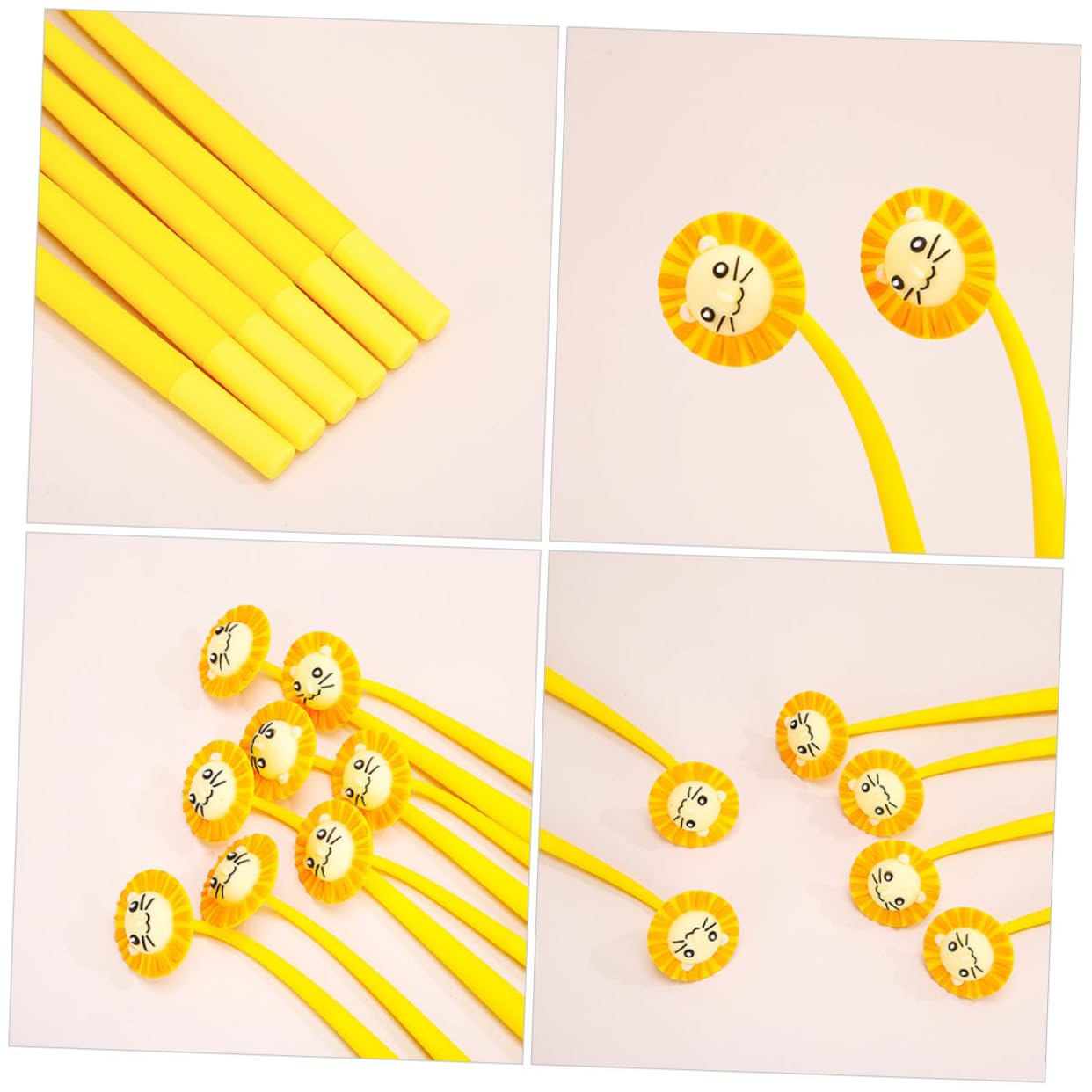 STOBOK 10pezzi Penne Gel Con Cappuccio Leone Penne Inchiostro Nere Ergonomiche Per Scrittura Liscia Decorative Divertenti Per Ufficio Scuola e Regali Creativi
