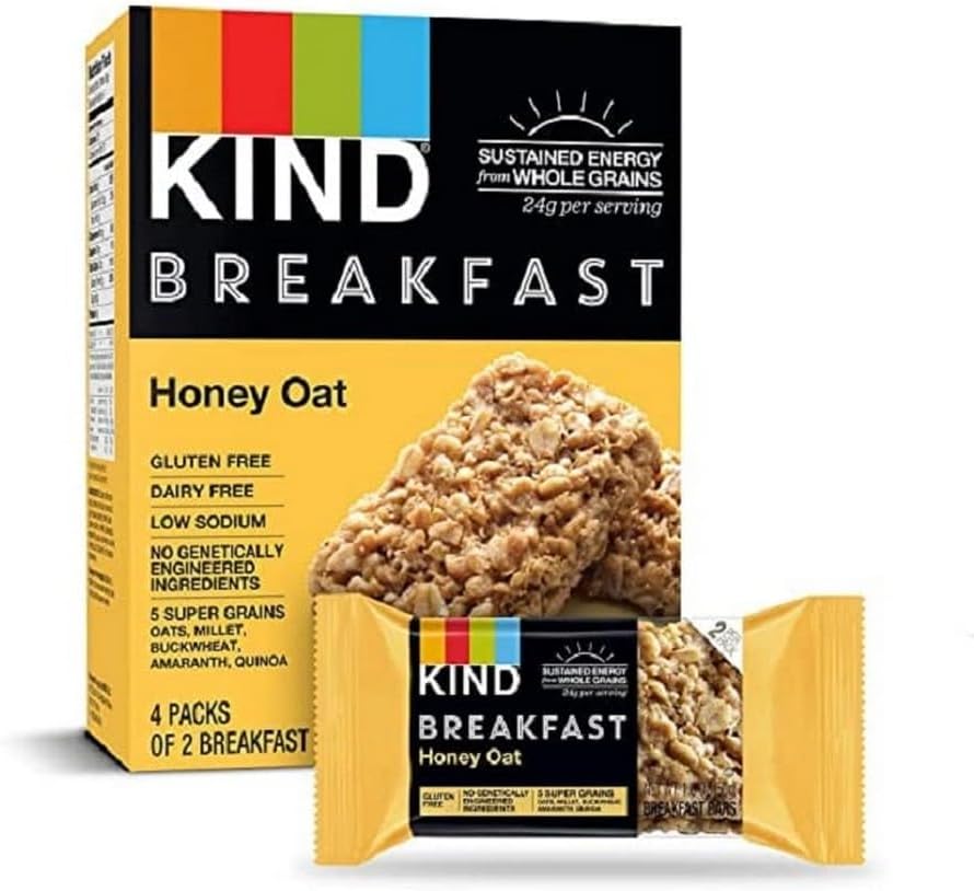 Kind Honey Oat Nutritional Snack Breakfast Bar, 1.8oz 4 Count, 7.1 oz