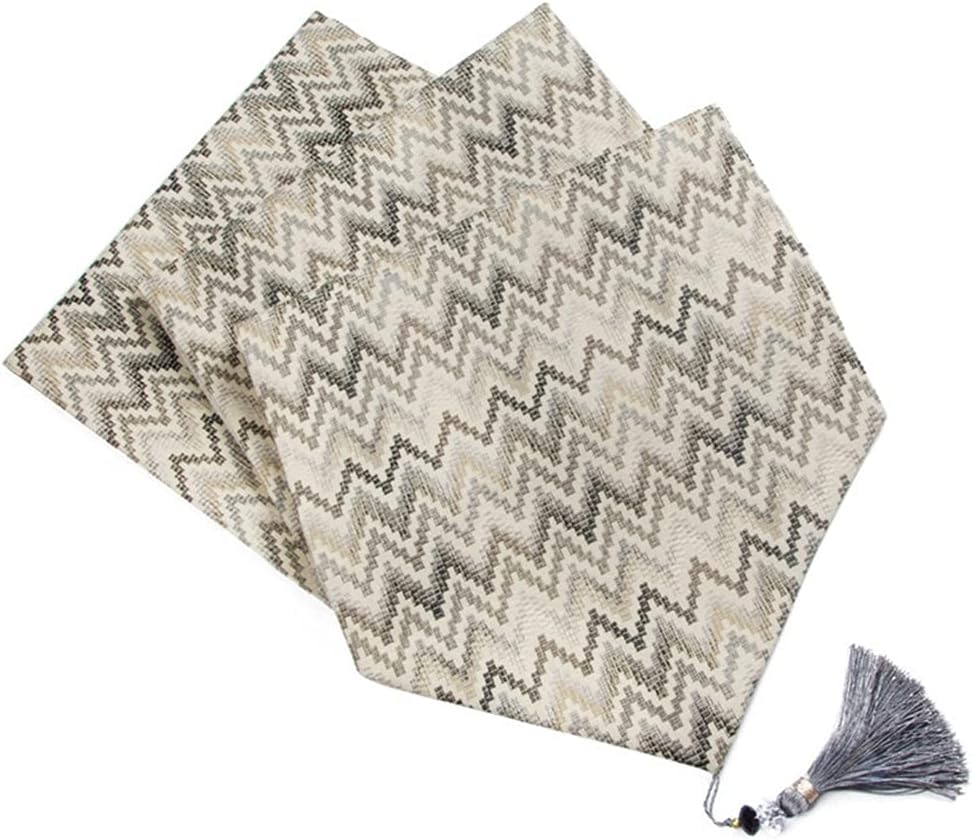 Modern Table Runner for Dining Table PVC Table Cover Waterproof Non-Slip Grey Black Kitchen Accessories Table Cloth 30x180cm (Color : C Size : 33cm x 180cm) (B 33cm x 180cm)