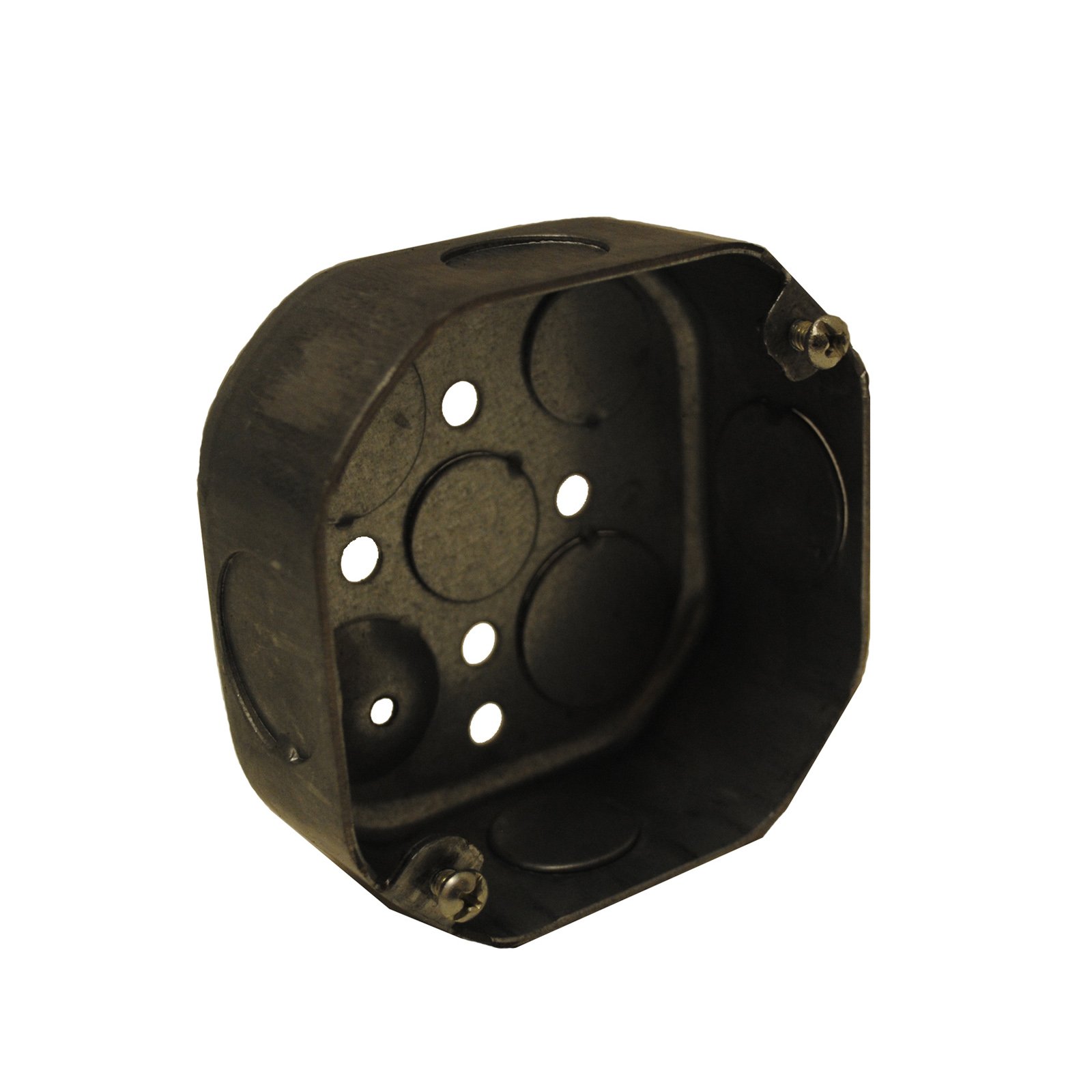 Y84RDB-50/75 Pre-Galvanized Steel Octagon Box, 2-1/8-Inch Deep Welded Construction with 1/2-Inch, 3/4-Inch, 1-Inch Knockouts, 5-Piece