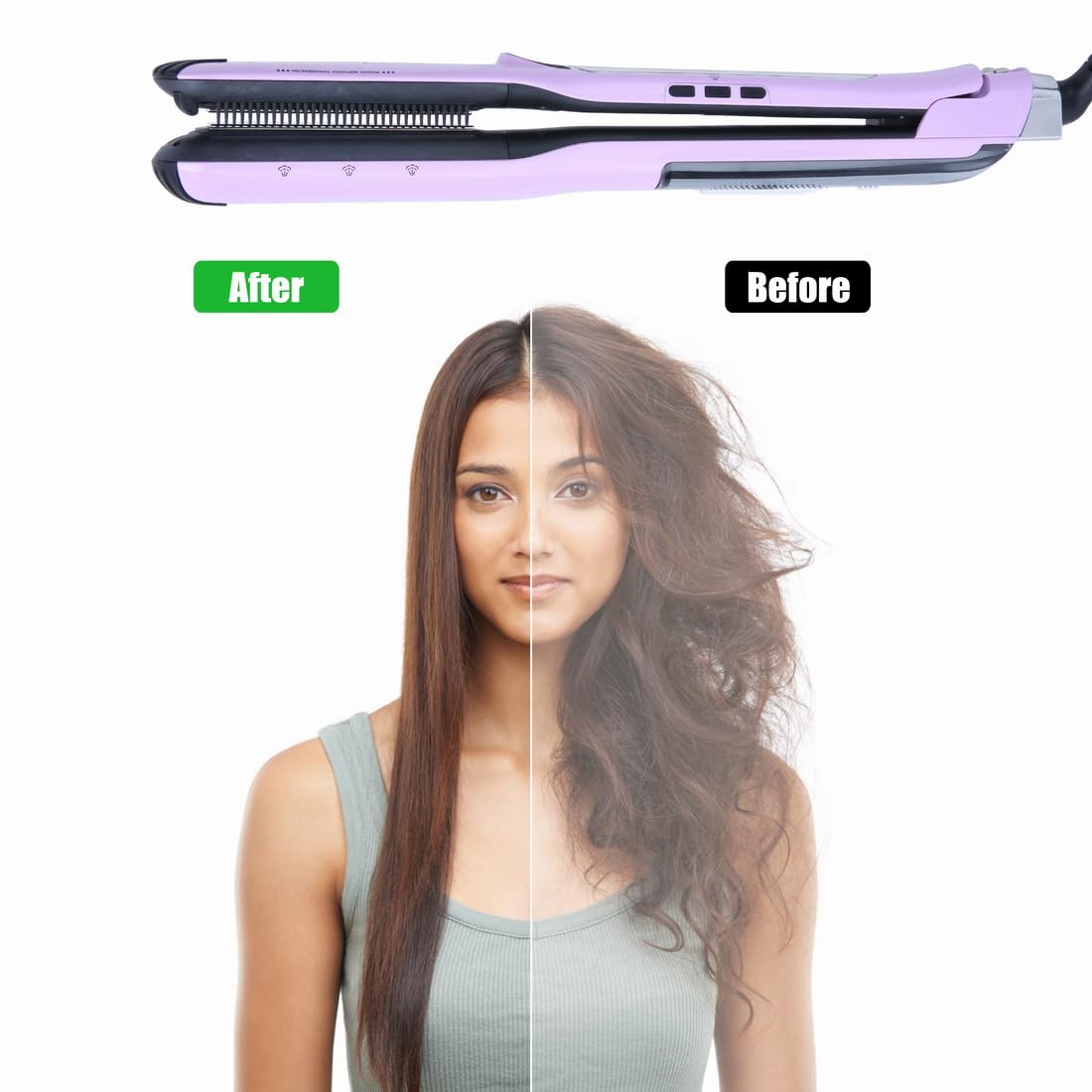 Amazon.com : Hair Straightener with Steam, Professional Steam Flat