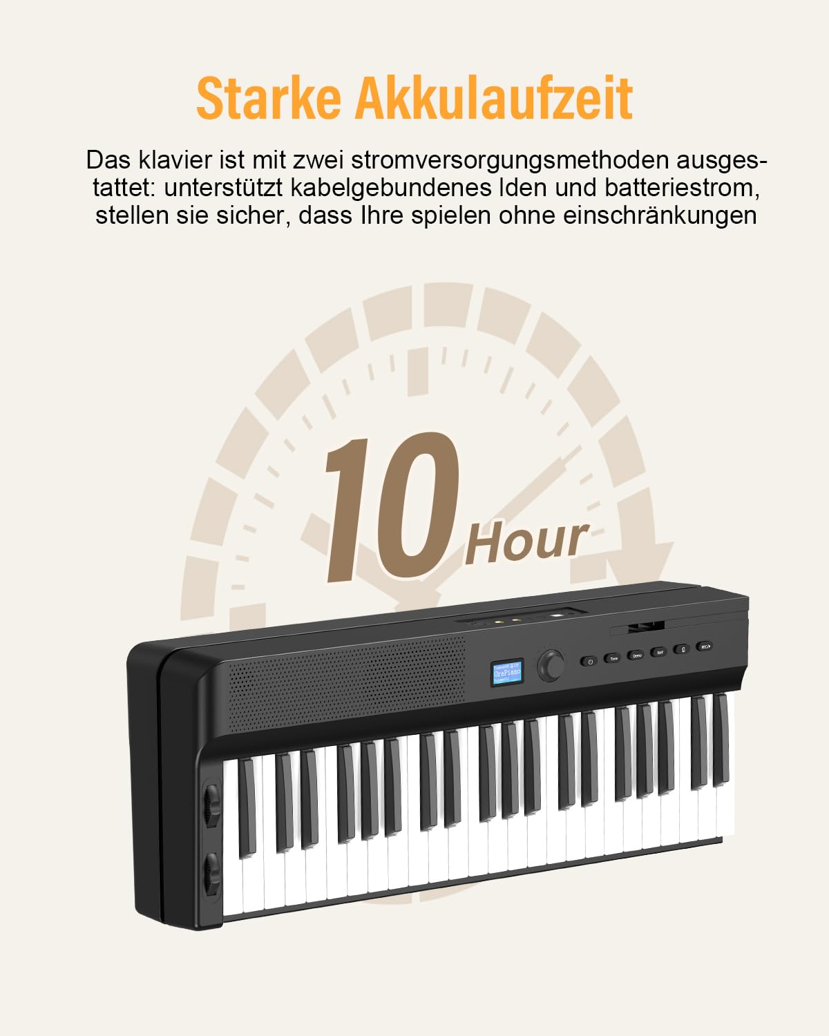 Faltbares Digitalpiano 88 Tasten, Halbgewichtete Tastatur in voller Größe, Bluetooth MIDI Keyboard, Tragbares E Piano mit Sustain-Pedal, Notenständer und Tragetasche für Anfänger