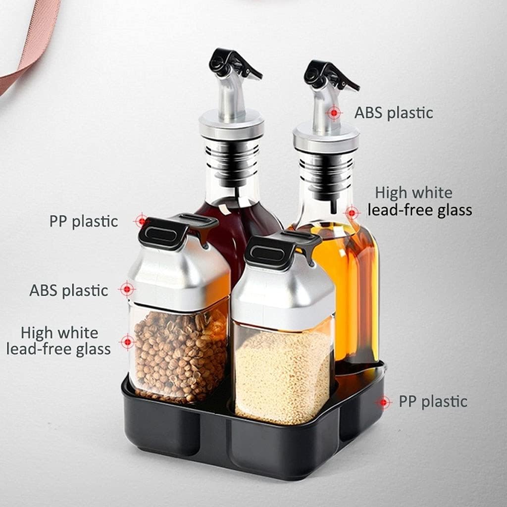 Spice Containers Kitchen Stainless Steel Seasoning Set Spice Vanilla Seasoning Tool Set Four Cruet Spice Jars