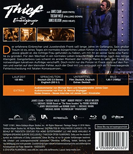 Thief Der Einzelgänger Blu-ray pelicula importada Francia formato fisico original 3