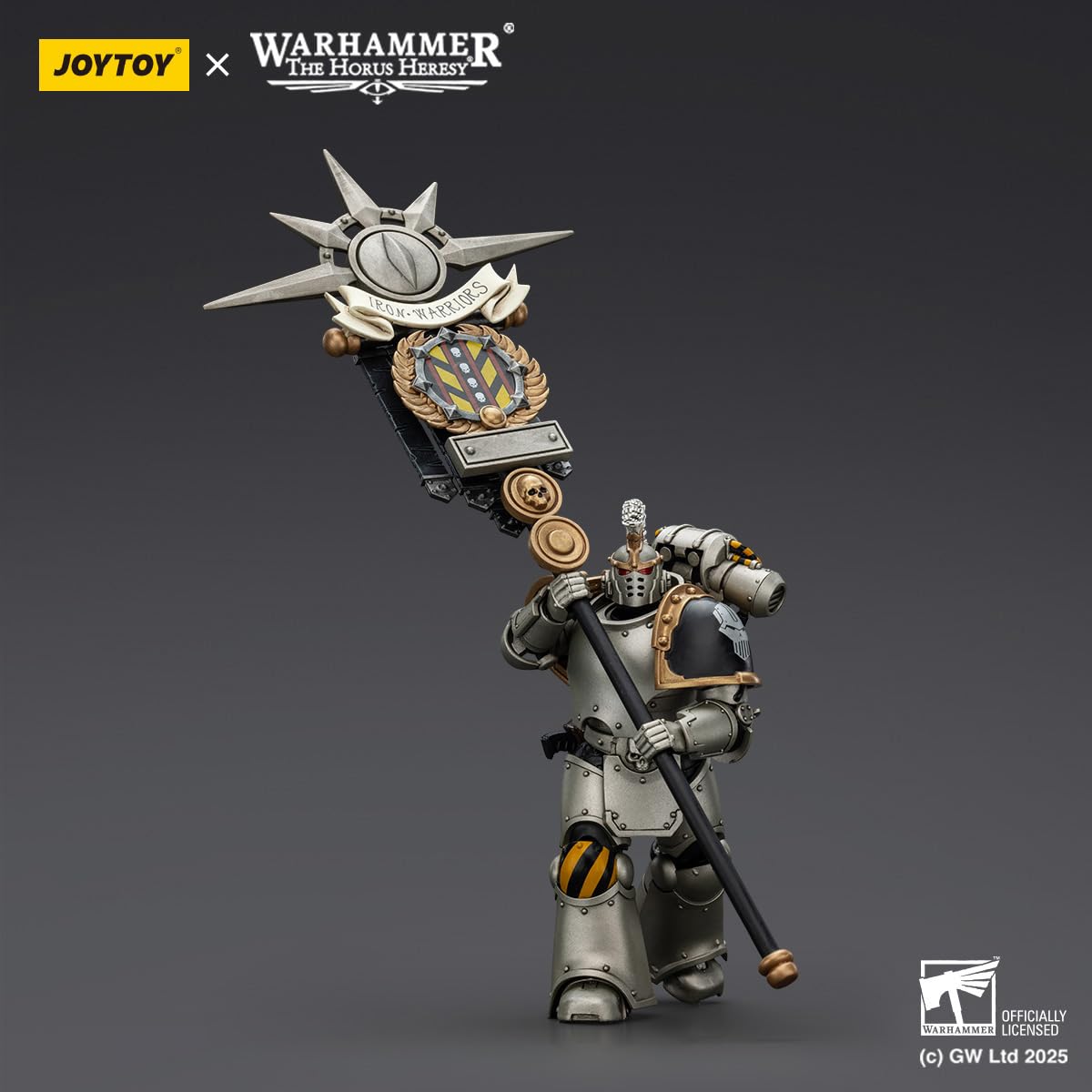 TOYVERSE JOYTOY 1/18 Figurka akcji Warhammer The Horus Heresy, Iron Warriors Command Squad Chosen with Legion Standard, ruchome stawy Model postaci