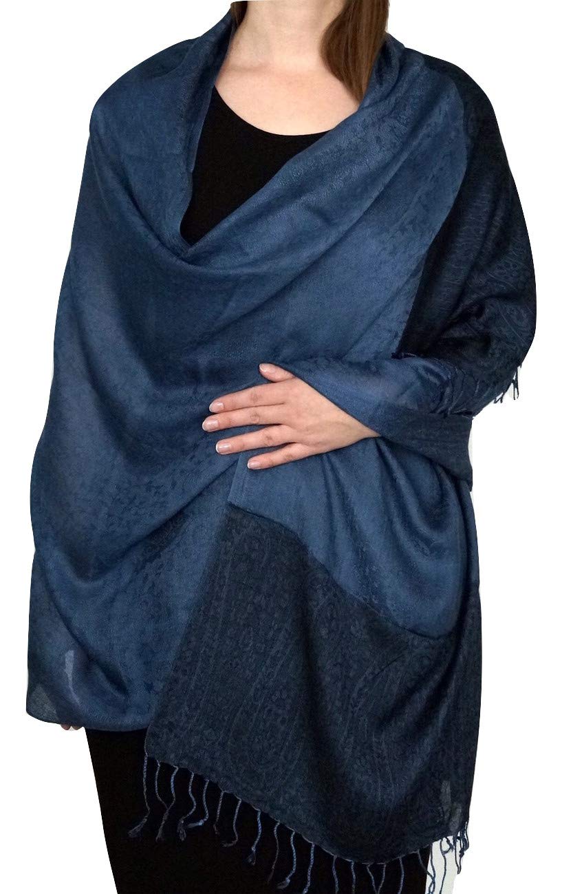 Handgewebter Kaschmir Schal in Dunkelgrau Farbe für Klassische Damen mit klassischen Outfits und geschmack - 75cm x 200cm