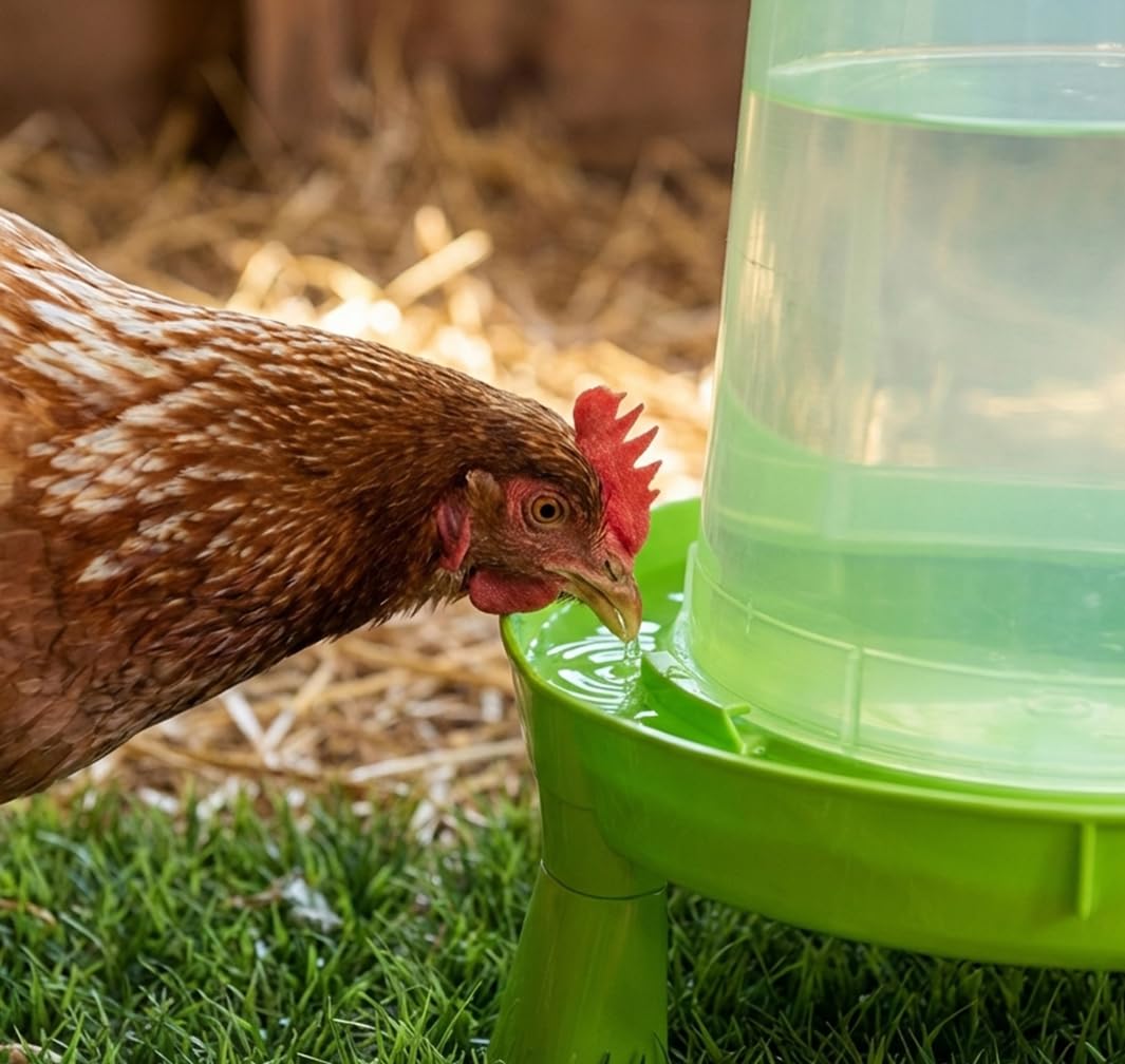 8l Hühnertränke, Geflügeltränke für Hühner, automatische Wassertränke, Tränke Geflügel als Wasserspender, Wachteltränke, Trinkbehälter, 8 Liter