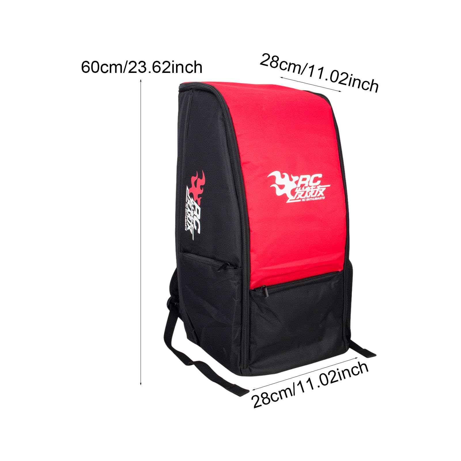harayaa Bolsa de Almacenamiento para Coches RC con Asa, Compatible con Coches Modelo, Y Bolsa de Reparación para Vehículos Agrícolas en Escala 1:10 Y 1:10, Rojo