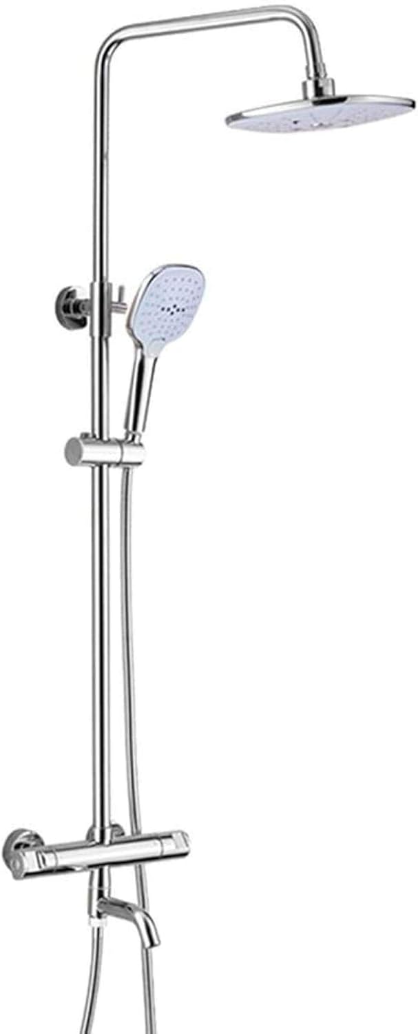 シャワーセット銅サーモスタチッククロムシャワーシャワー大きくてホットシャワーホットアンドコールドシャワー蛇口浴室用縁起 LWX 浴室シャワー混合栓  シャワーシステム ヘッドシャワー+ハンドシャワー+蛇口 バス水栓 クロム シャワーセット銅サーモスタチッククロム ...