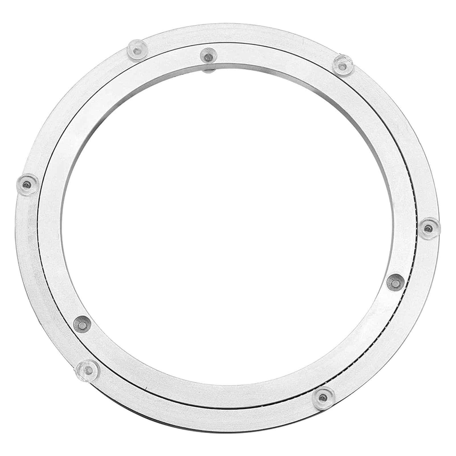 Piastra Girevole con Cuscinetto 360 Gradi per Tavolo,40cm Grande Piattaforma Girevole Centrotavola Rotante in Alluminio per Pranzo Torte TV Monitor Stand