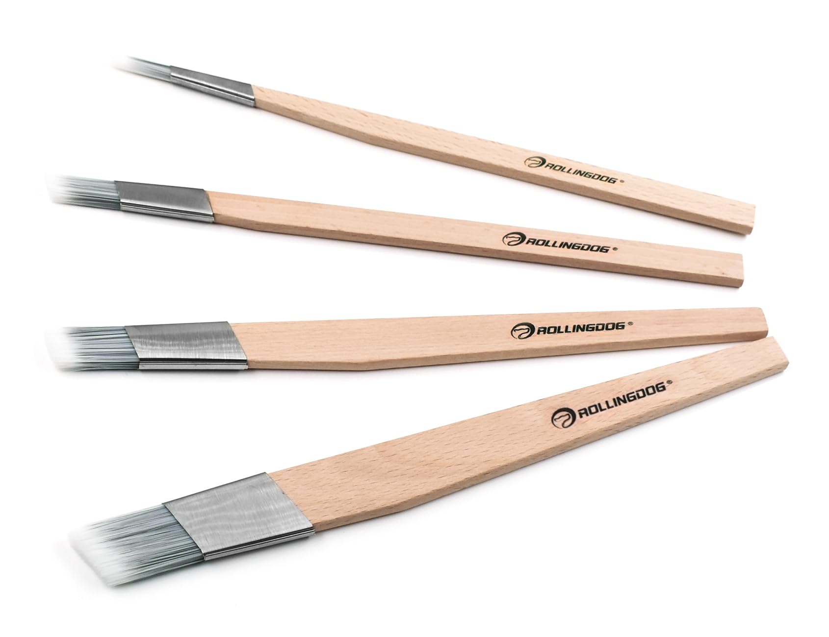 ROLLINGDOG Trim Paint Brush - Detail Trim Brush, Cutting in Brush for Detailed Work & Edging, Pack of 4