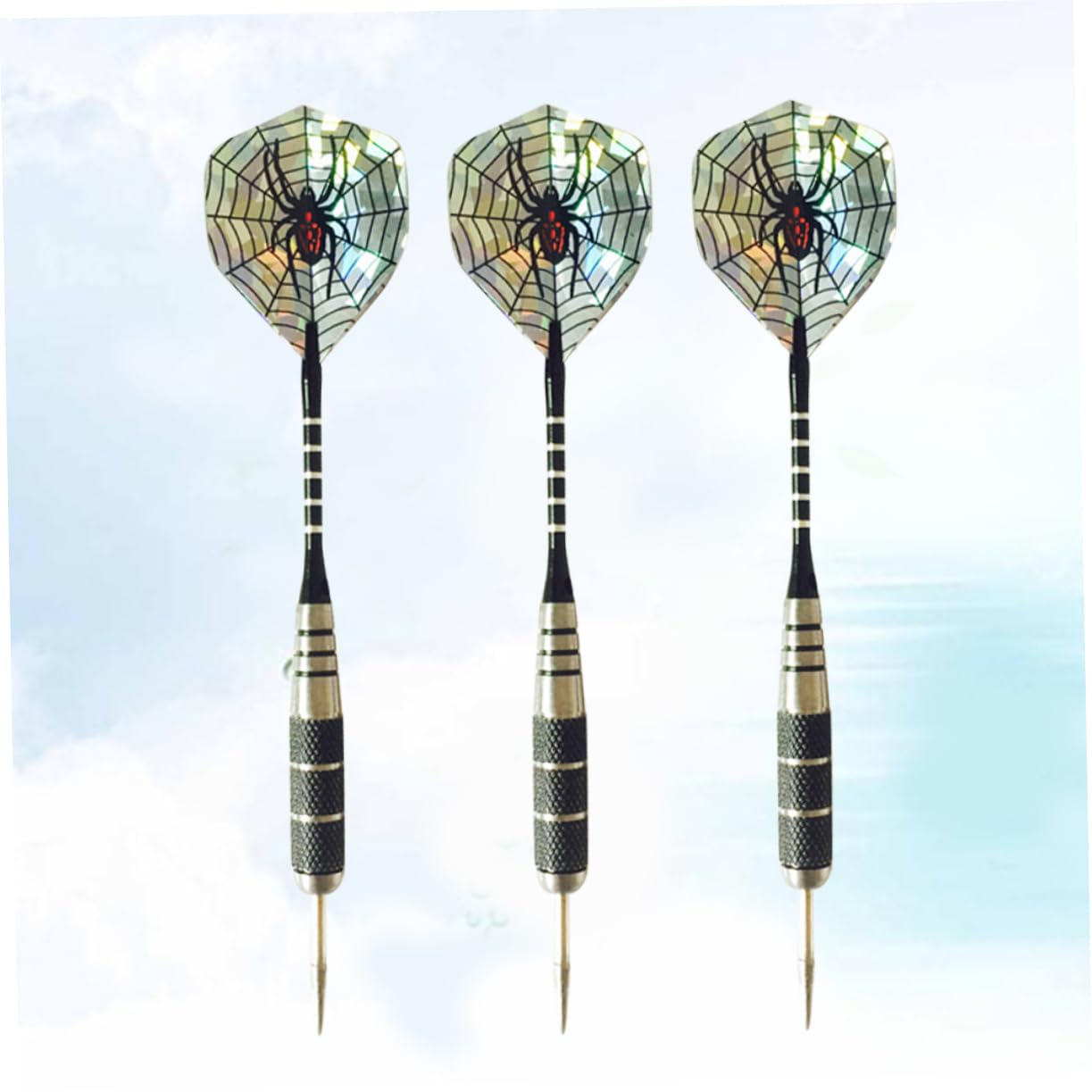 BRIGHTFUFU Professional Flights g Aluminum Rod Needle Shafts Spider Pattern Tail Wings for Match Supplies