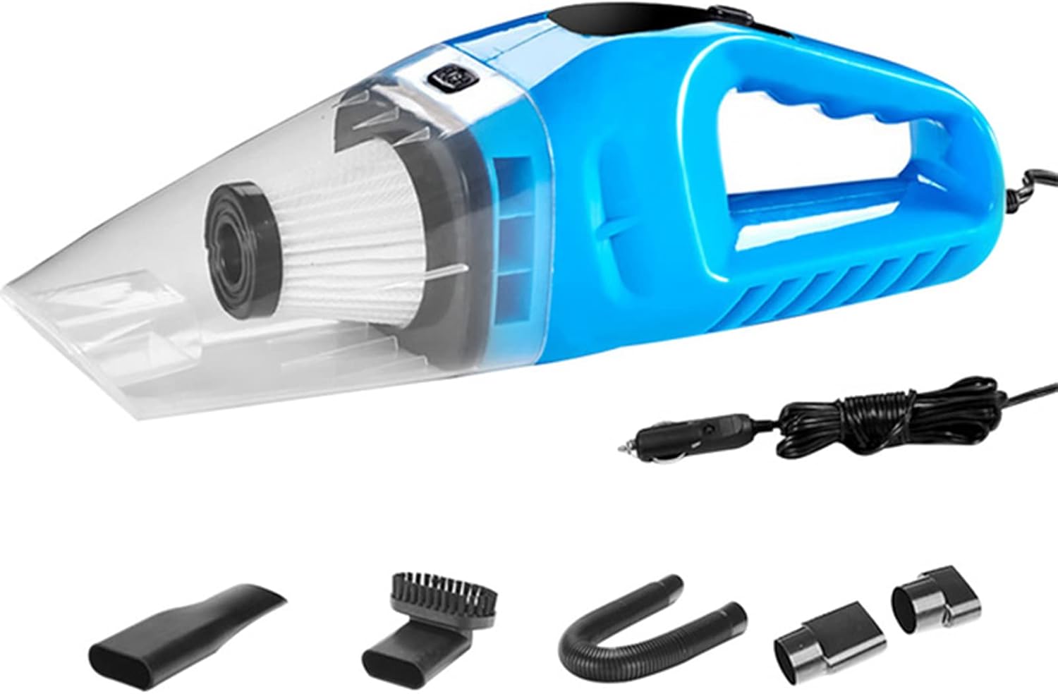 Car Vacuum Cleaner - Portable, Light Weight, Powerful, Handheld Vacuums W/Strong Suction Carry Case - 12V, 4.8M Cord - Car Cleaning Kit,Black