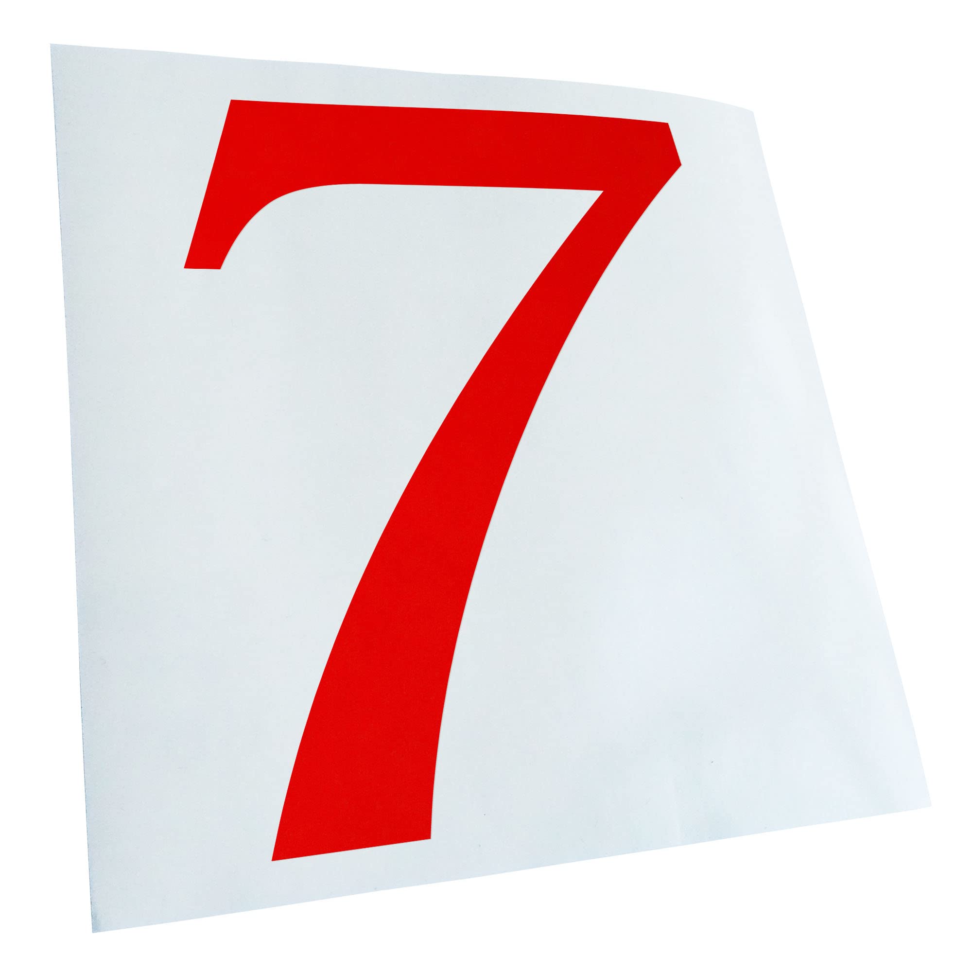 Kiwistar - Car Sticker - Red - 24 x 19 cm Number 7 - Number Numbers - Rear Window Car Sticker Weatherproof for Car Truck Moped Truck - Sticker Exterior Self-Adhesive Tuning Accessories for Window