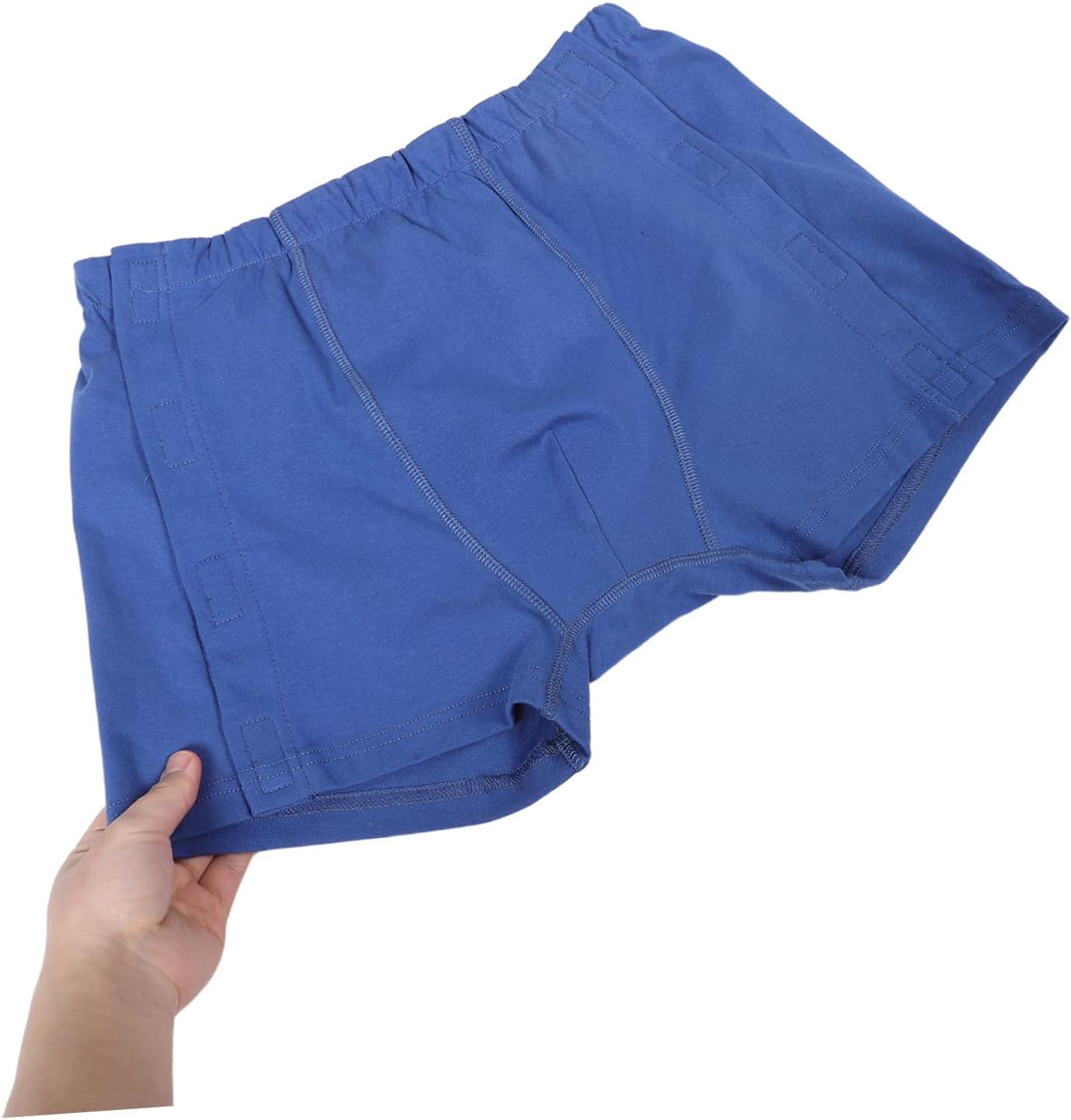 Adaptive Cotton for Men Reusable Nursing Underwear Comfortable Shorts with Elastic Waistband Xl for Support Blue