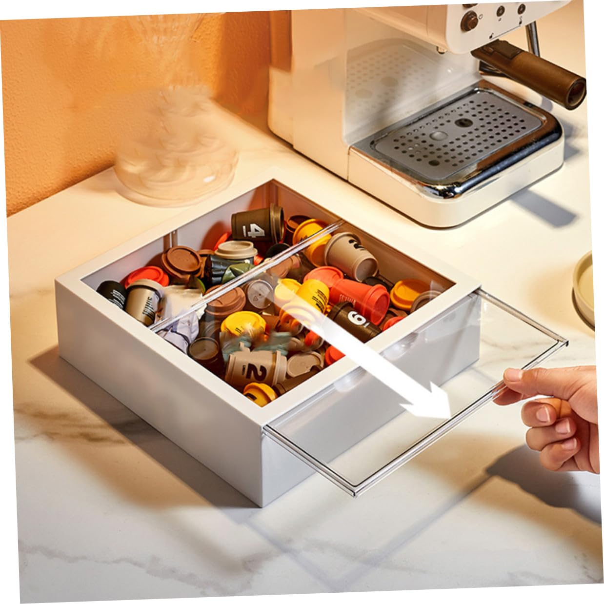 Expositor Transparente para Pared, Caja Organizadora de Juguetes en Color Blanco, Vitrina para Figuras de Colección, Estuche Almacenamiento para Manualidades y Objetos