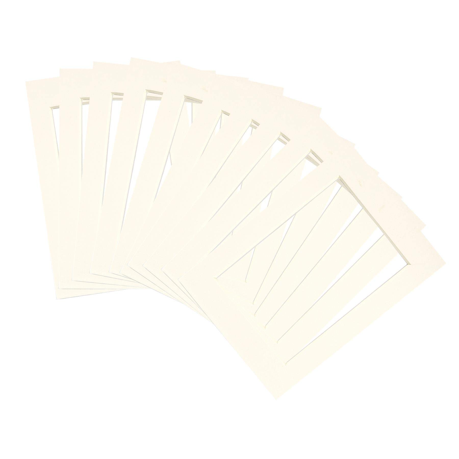 Nicola Spring Cream 20pc Picture Photo Mounts Set - To Fit Frame Size 5 x 7 for Image Size 4 x 6 - Ivory
