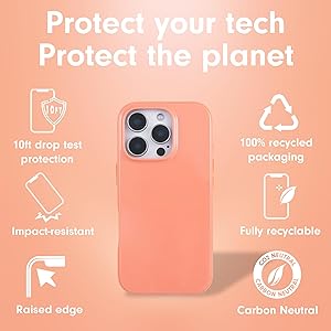 Sonix Case for iPhone 16 Pro Max | Compatible with MagSafe | 10ft Drop Tested | Gloss Peach