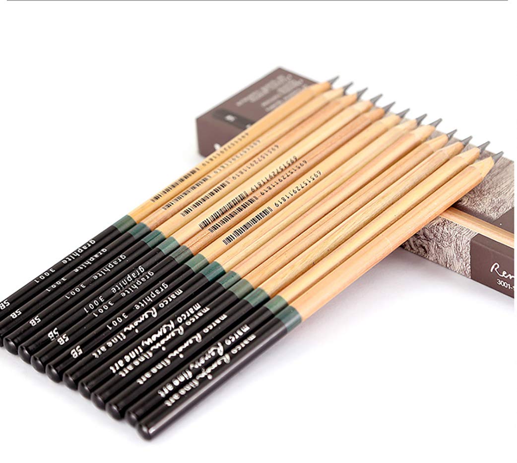 Bleistift, Zeichnen, Skizzieren, Kunstbedarf, 12 Stück, Künstlerniveau (2B)