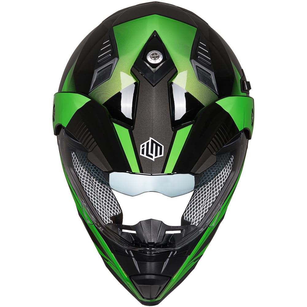 ILM Casque Moto Cross Homme Femme-Casque Moto Homologué ECE-Casque Cross Adulte avec Visière Dirt Bike ATV Modèle 606V