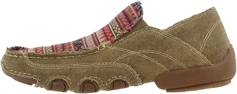 ROPER Womens Daisy Geometric Slip On Flats Casual - Beige - Size 9 B