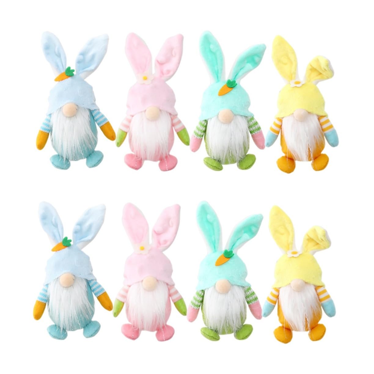 Abaodam 8piezas Muñecos De De Pascua Brillantes Adornos Decorativos para Hogar Habitaciones y Fiestas De