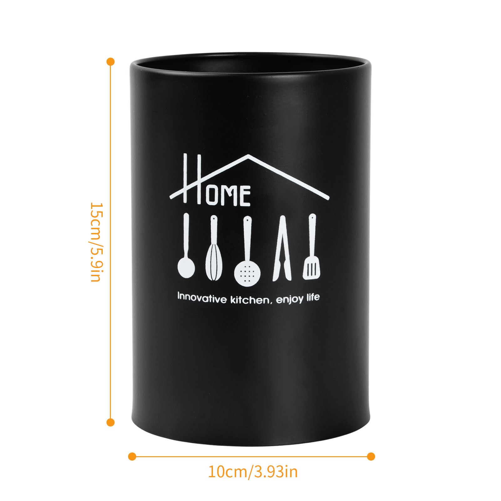 Porte Couverts Cuisine Acier Inoxydable Noir - Organisateur Ustensiles Robuste