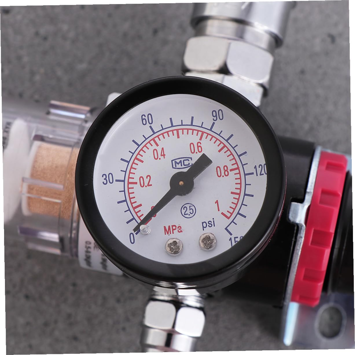 Artibetter Regolatore di Pressione Aria Compressore Afr2000 Filtro, Materiale in Rame e Plastica, Facile Manutenzione e Pressione Stabile per Strumenti Pneumatici