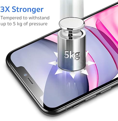 Miniatura 9 de ESR Protector de pantalla de vidrio templado de cobertura completa compatible con iPhone 11iPhone XR 2 unidades marco de fácil instalación bordes