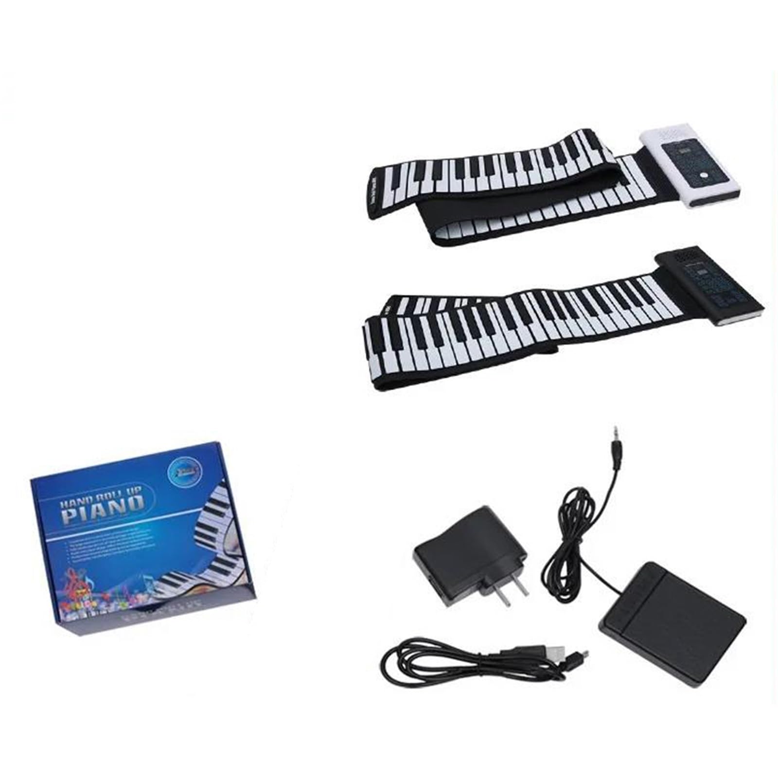 Profesjonalne Pianino Elektroniczne Składane 88 Klawiszowe Pełnoważone Przenośne Pianino Elektroniczne Profesjonalny Instrument Muzyczny Dla Dorosłych I Początkujących(European White)