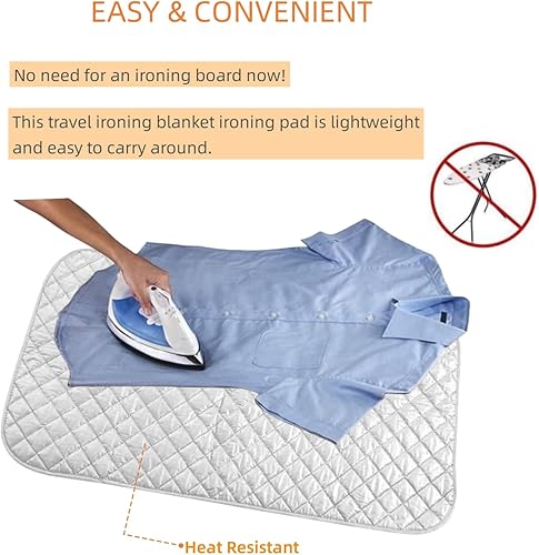 Miniatura 3 de Tapete de planchar, manta de repuesto para tabla de planchar, funda alternativa para tabla de planchar, almohadilla de planchado portátil de viaje,