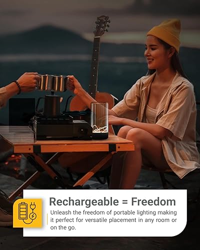 Miniatura 3 de Sunco - Lámpara de mesa con filamento magnético, recargable, minimalista, flexible, LED, lámpara de campamento, regulable, inalámbrica, 1 W, 55