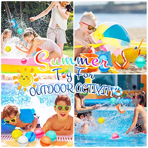 12Pcs 2023 Newest Reusable Water Balloons For Kids Adults, Self-Sealing Silicone Water Ball, Summer Outdoor Toys Pool Toys Party Toys Easy Activities Fun Outside Games Ballons(12 Pcs) #TOP6