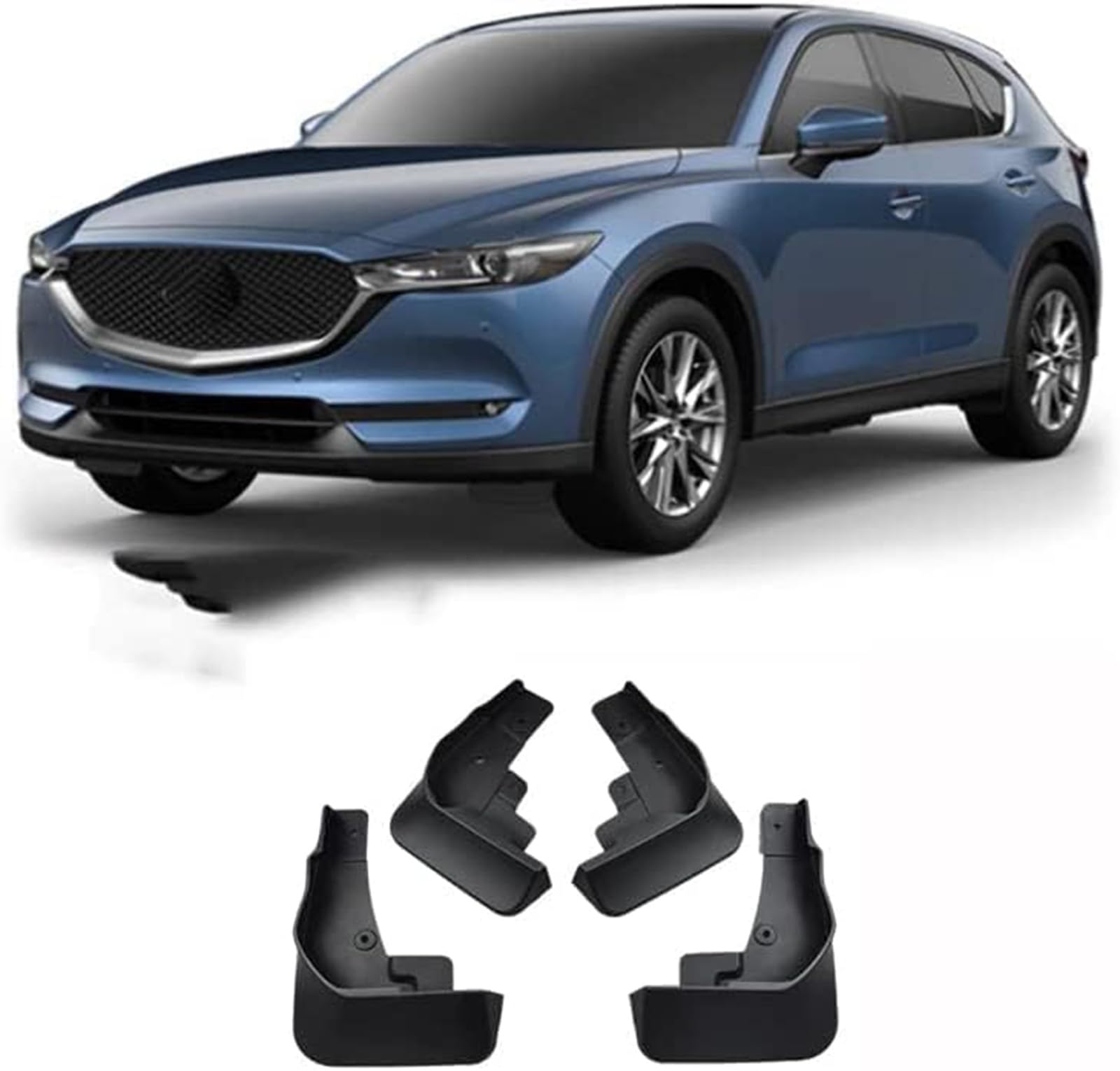 STAGI Car Mud Flaps for Mazda CX5 CX-5 2021-2024, 4Pcs Custom Front and Rear Automotive Mudguards Splashproof Protects Mud Fender Accessorie