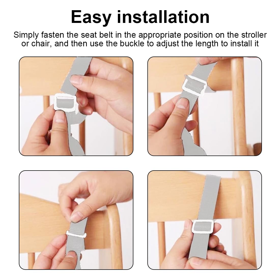 Cintura Di Sicurezza 5 Punti Per Seggiolone - Universale, Regolabile, Nera - Foto 2