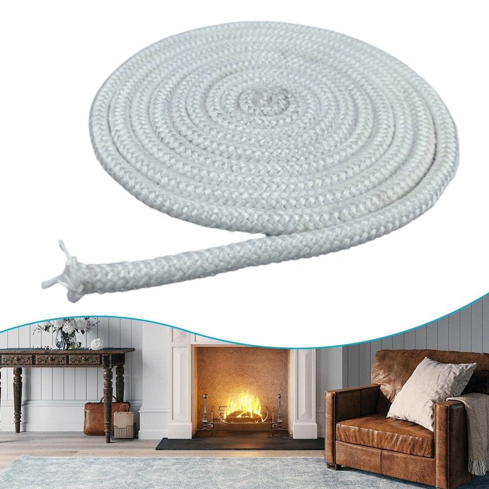 Corda resistente al calore, Corda Sigillante In Fibra Di Vetro for Stufe E Caminetti, Bianco, 14 Mm X (2-2,5) M(14mm*2m)