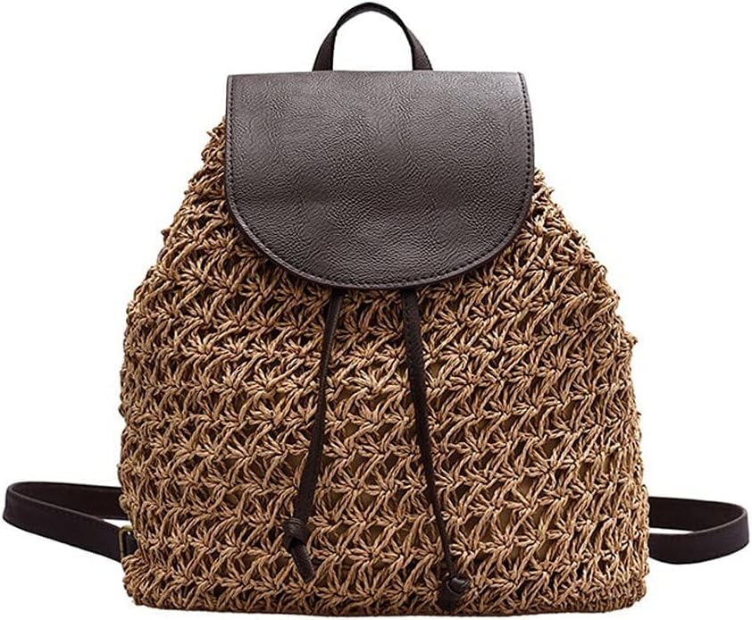 MAIRO LIFESTYLE Straw Wicker Handmade Boho Summer Beach Backpack Bag (Brown-Brown Flap) (B0CZJ6P9ZH) Amazon Price History, Amazon Price Tracker