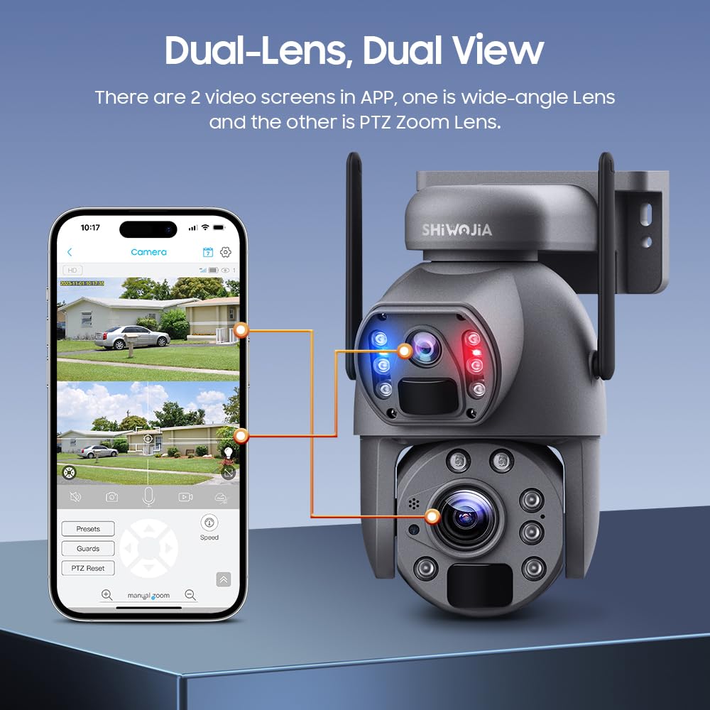 Tuya Smart Shiwojia Ptz Camera Manual Shiwojia Solar Camera Wifi - Main Image