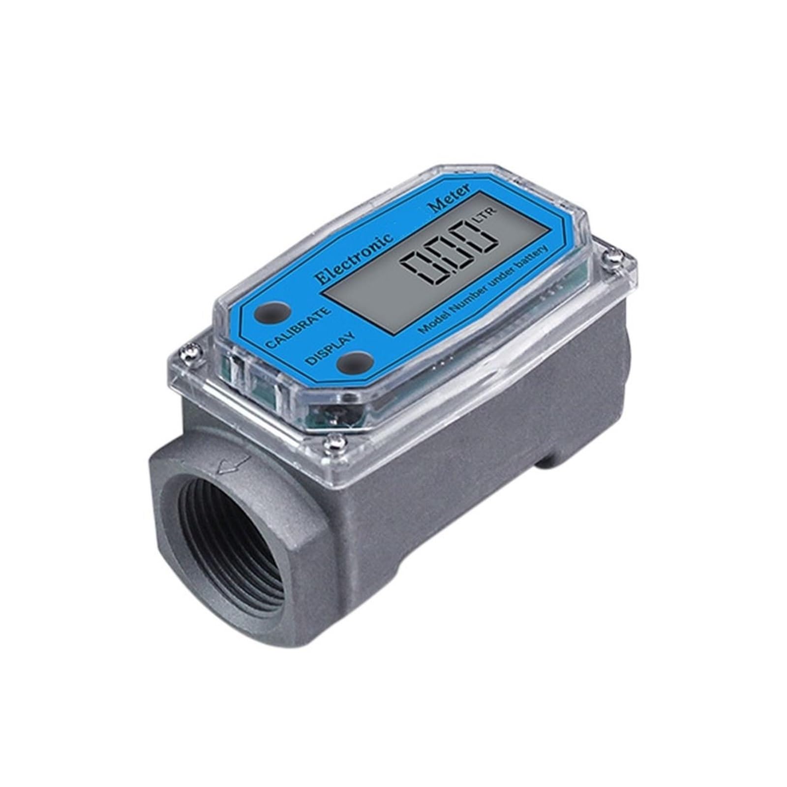TBZOQAID Digital Flow Meter Flowmeter Gauge Electronic Indicator Sensor Counter(1.5 inch)