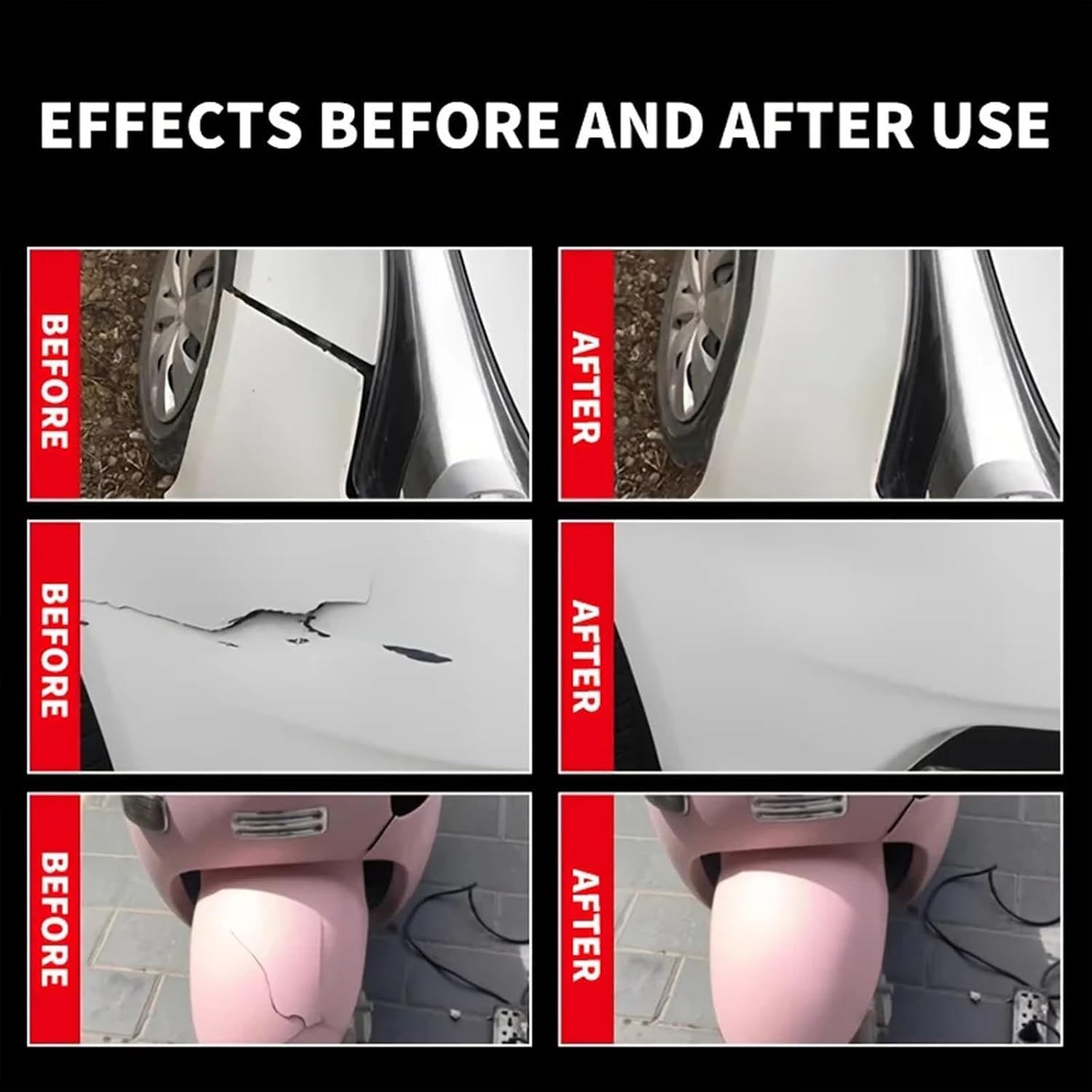 Adesivo Multiuso per Riparazione di Paraurti Auto, A Presa Rapida (5pcs)