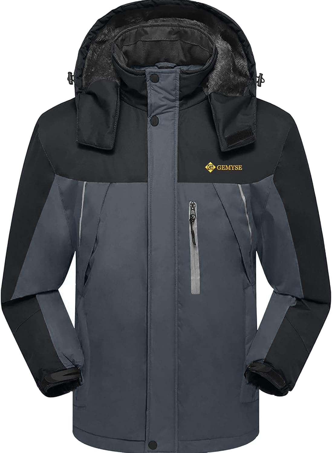 GEMYSE Men's Mountain Waterproof Ski Snow Jacket Winter Windproof Rain Jacket : Clothing, Shoes & Jewelry