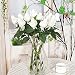 CCUCKY 6 Piezas Artificial Rosa, Flores de Seda de Tacto Real con...