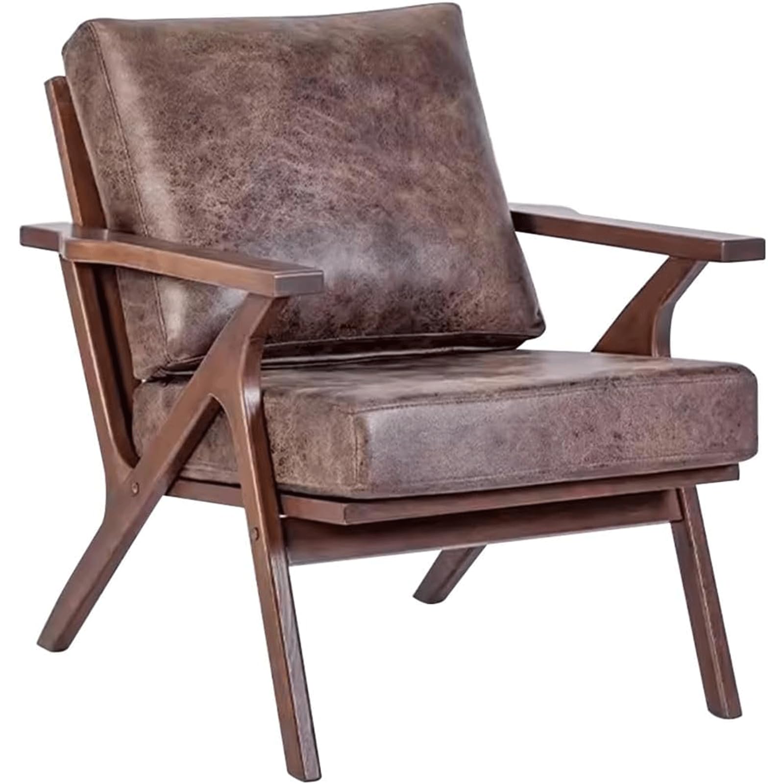 Amazon｜レジャー レトロなシングルソファフェイクレザーラウンジ