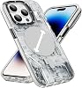YOUNGKIT iPhone 14 Pro Max Case, Shockproof Military Grade Protection [Technology Series] Soft Bumper Translucent Matte Hard Back Cover Silm Case for iPhone 14 Pro Max - White