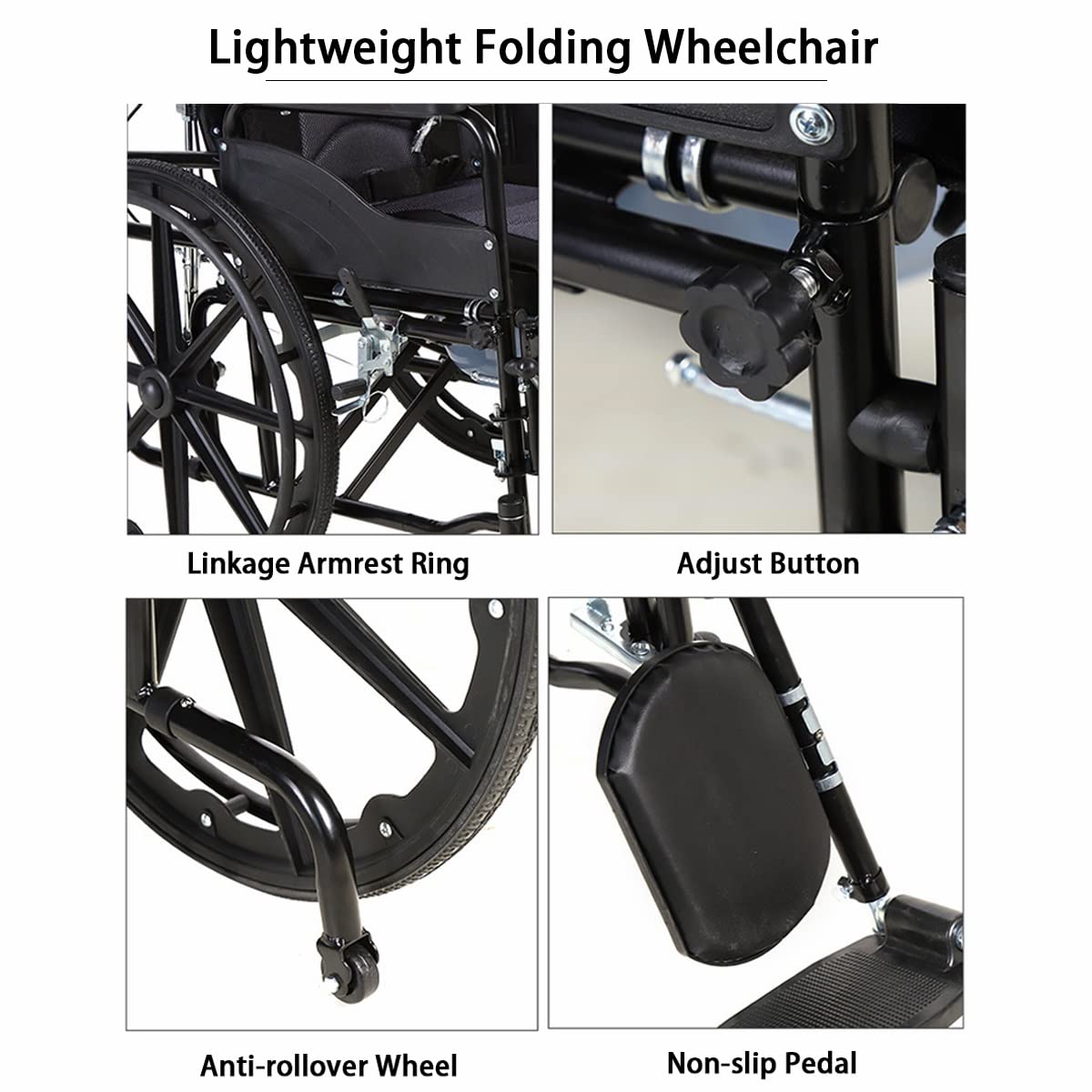 SelfPropelled Wheelchairs, Recliner Folding Wheelchair Lightweight