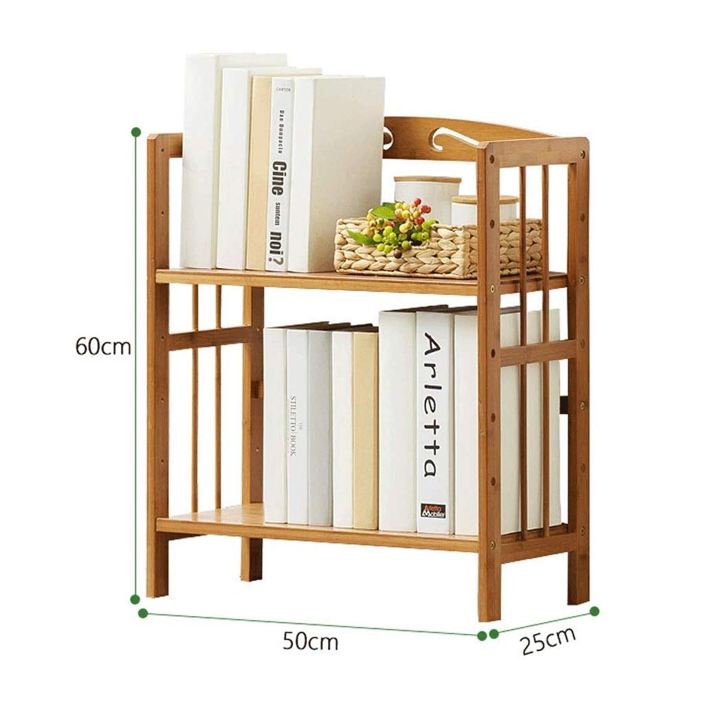 Aufbewahrung Ordner/Schnellhefter/Organisator/Einstellbare natürlicher Bambus Desktop-Bücherregal 2 Layer Desk Organizer Multipurpose-Anzeigen-Regal for Office Küche Lagerung oder Blumen und Pflanzen