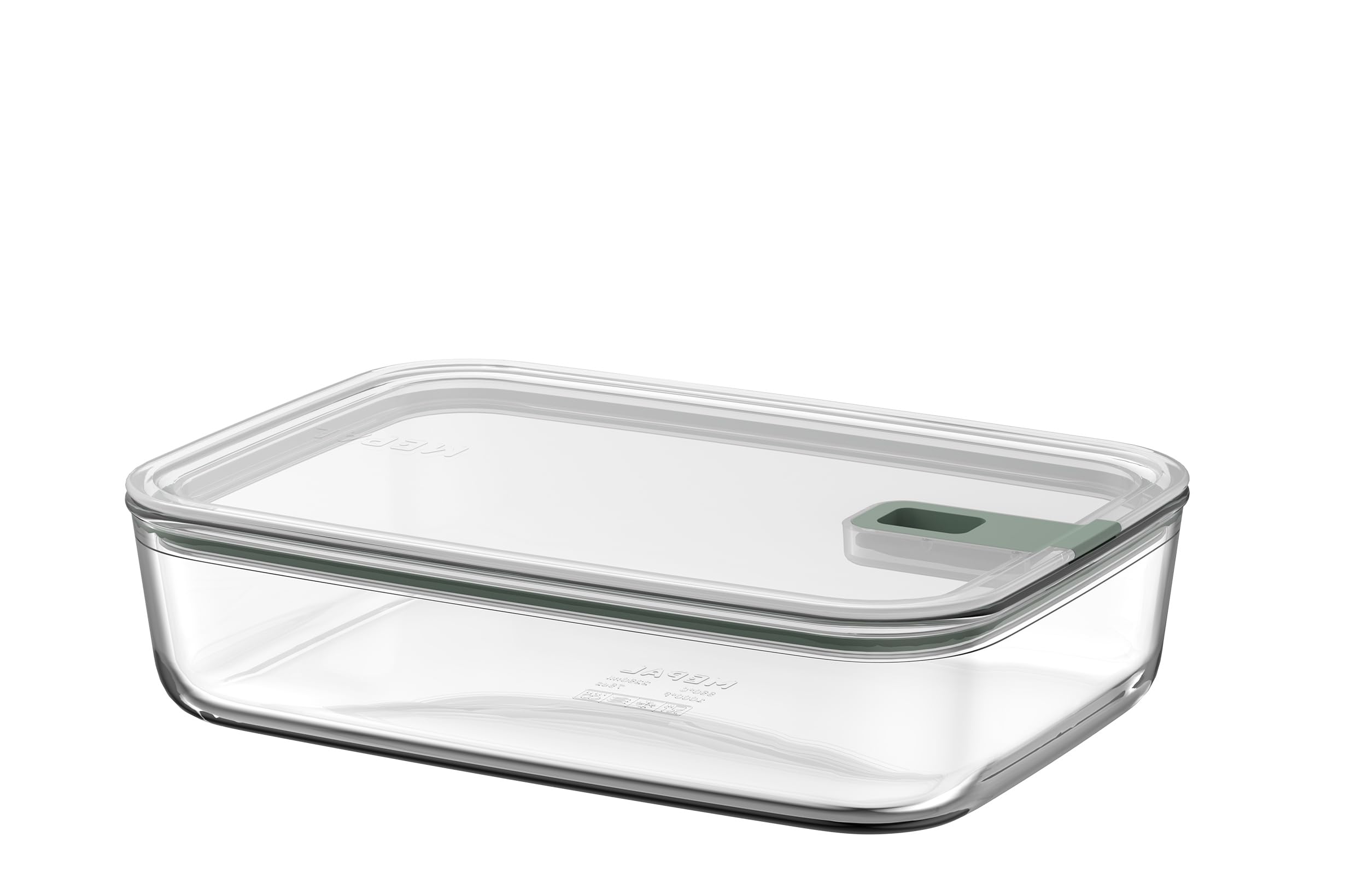 Mepal Green - Glass Food Container Easyclip - Container With Lid & Sliding Closure - Meal Prep Boxen - Suitable For Microwave, Steam Oven And Oven - Airtight - 2,25 L - Nordic Sage