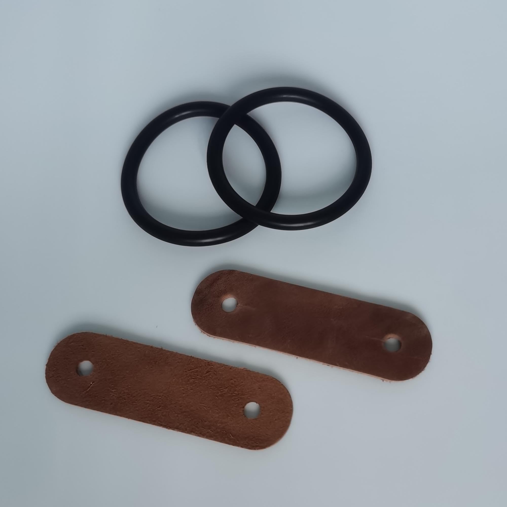 Durable Peacock Safety Stirrup Rubber Rings & Leather Tabs Replacement Set, Compatible with ExtremE, Amidale, Shires